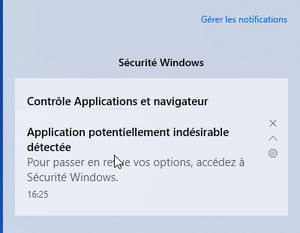Notification de blocage de uTorrent sur Windows